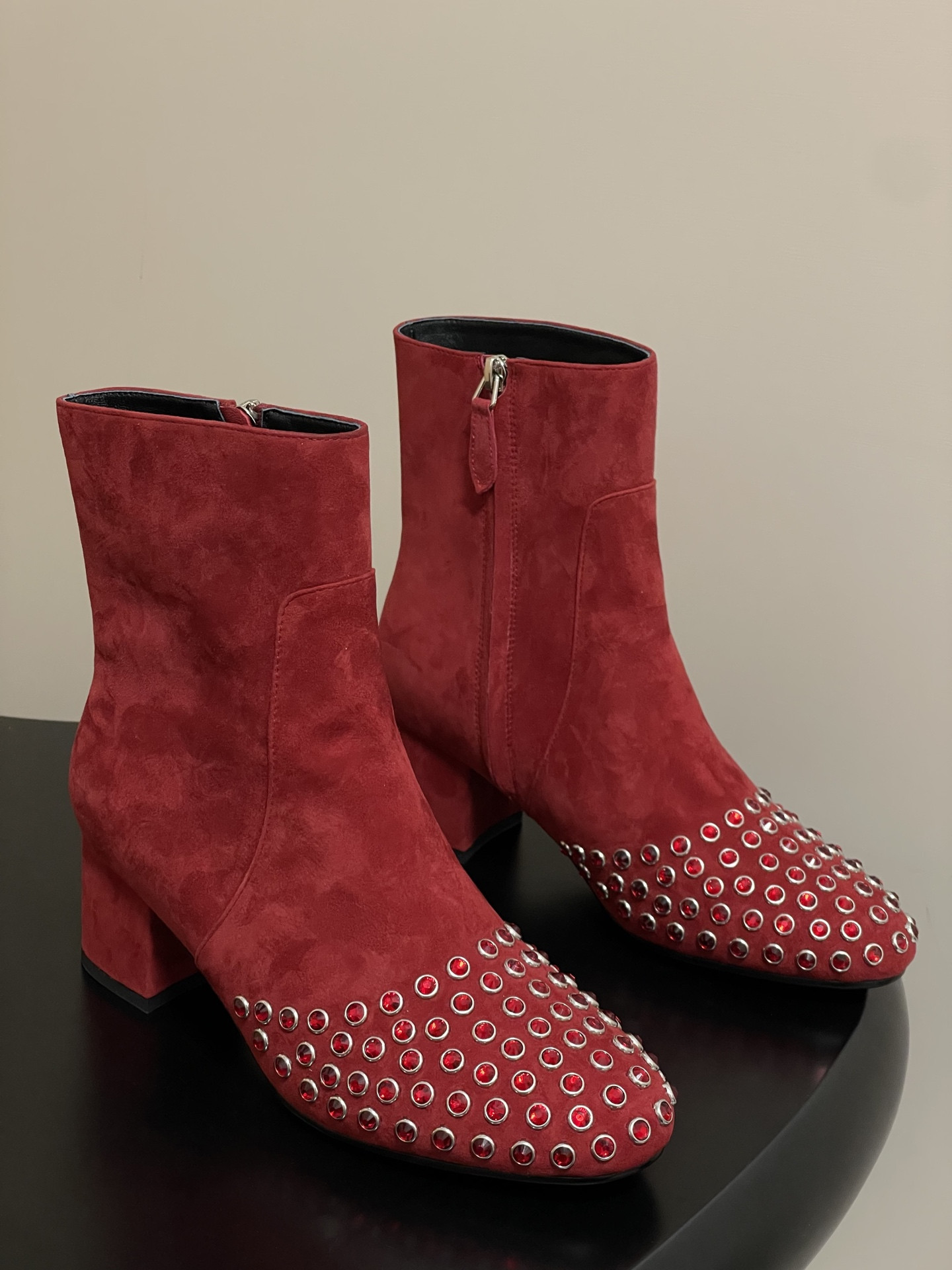 UA Alaia Crystal Diamond Boots 5.5cm Heel(Customized Size 7-10 days production time)