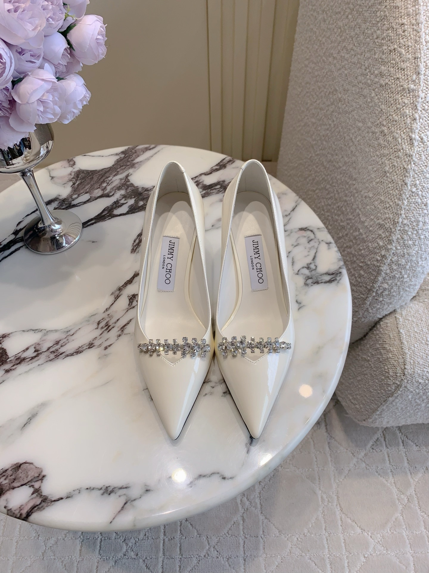 UA Ji*y Ch* Belinda Crystal-embellished Pumps 7.5cm