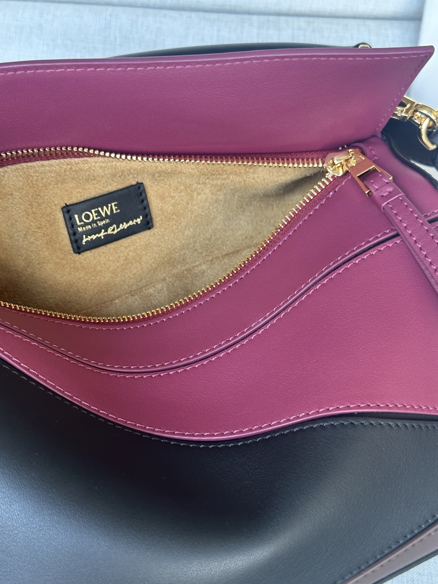 L0ew* x albers small puzzle bag in nappa calfskin 16.5x24x10.5cm