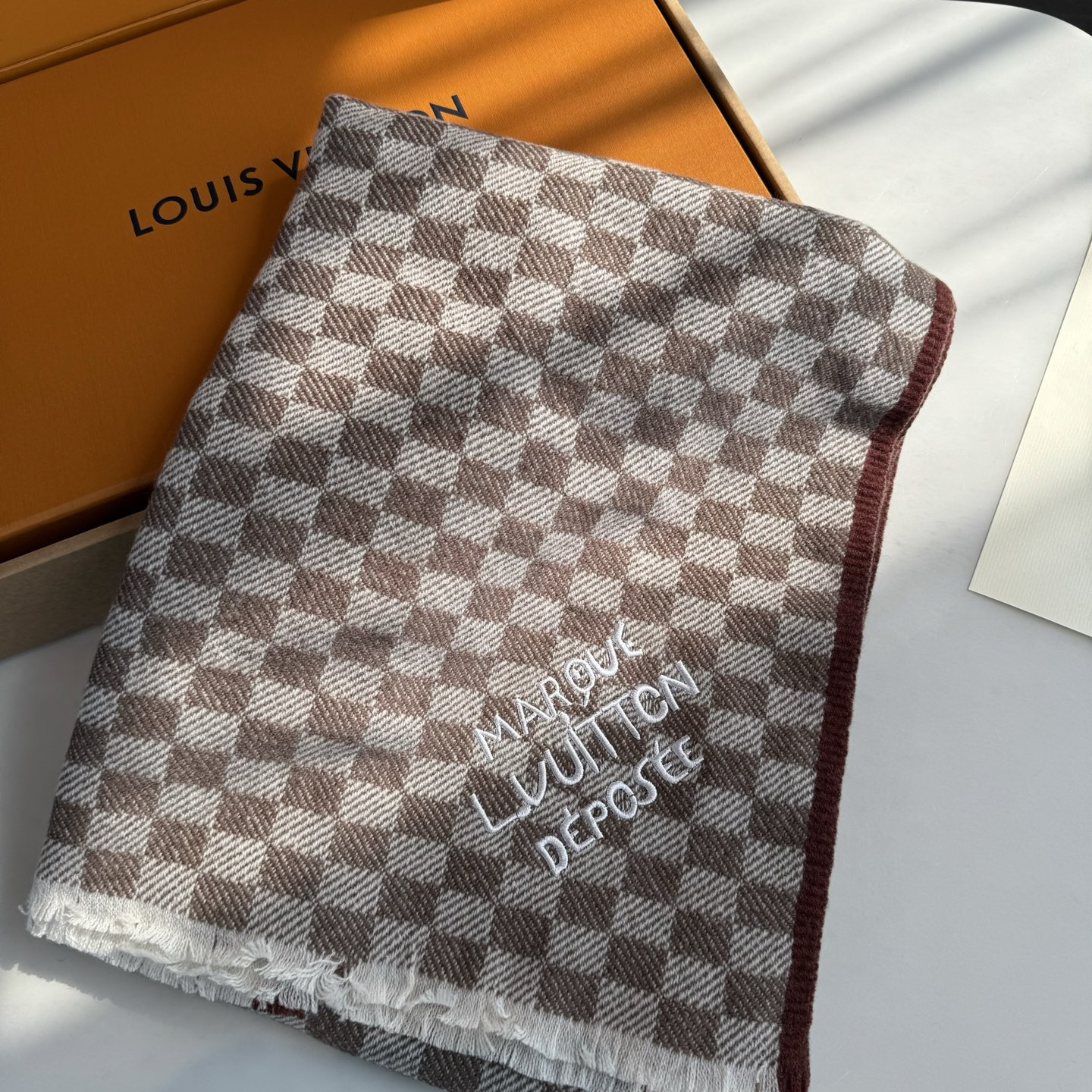 l0*is V*t0n check scarf 45x205cm