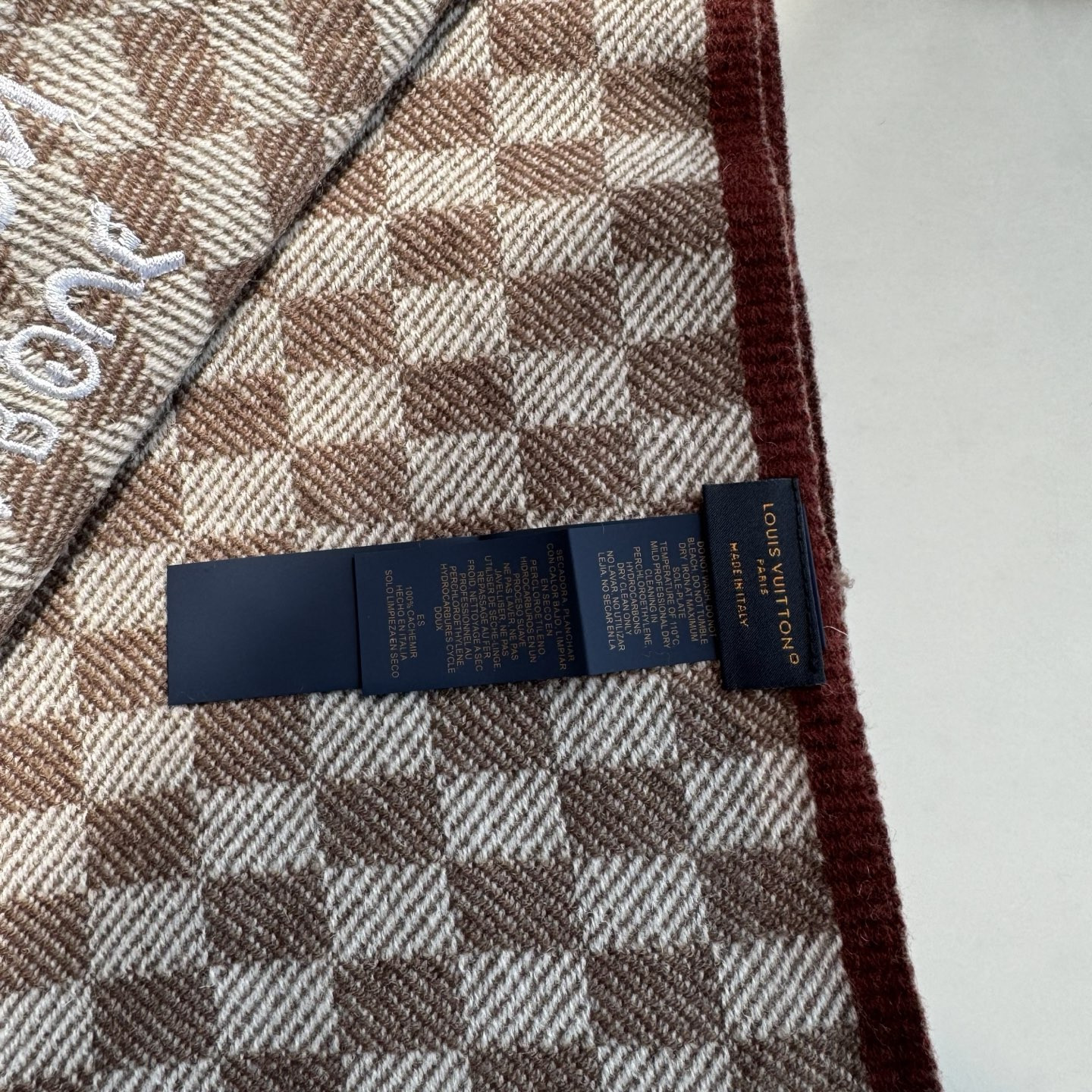 l0*is V*t0n check scarf 45x205cm