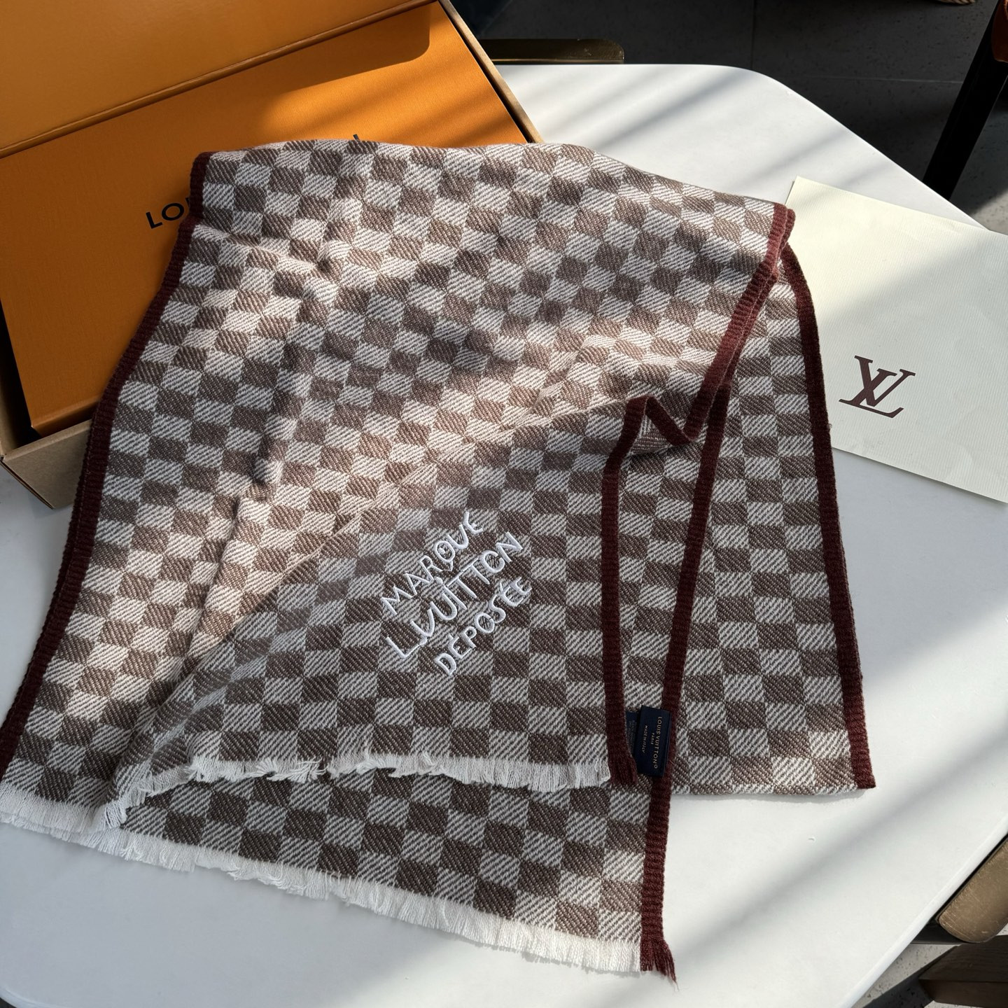l0*is V*t0n check scarf 45x205cm