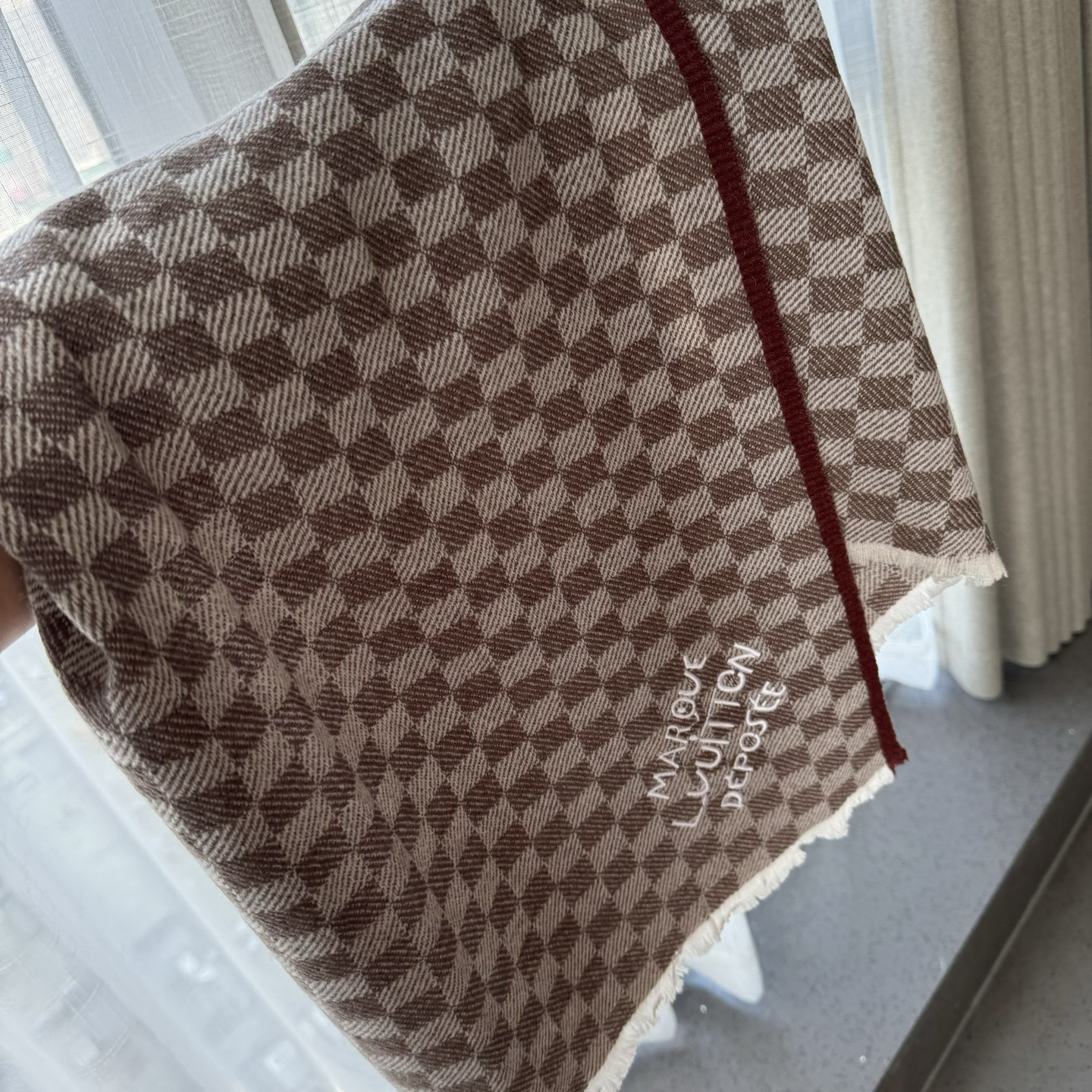 l0*is V*t0n check scarf 45x205cm