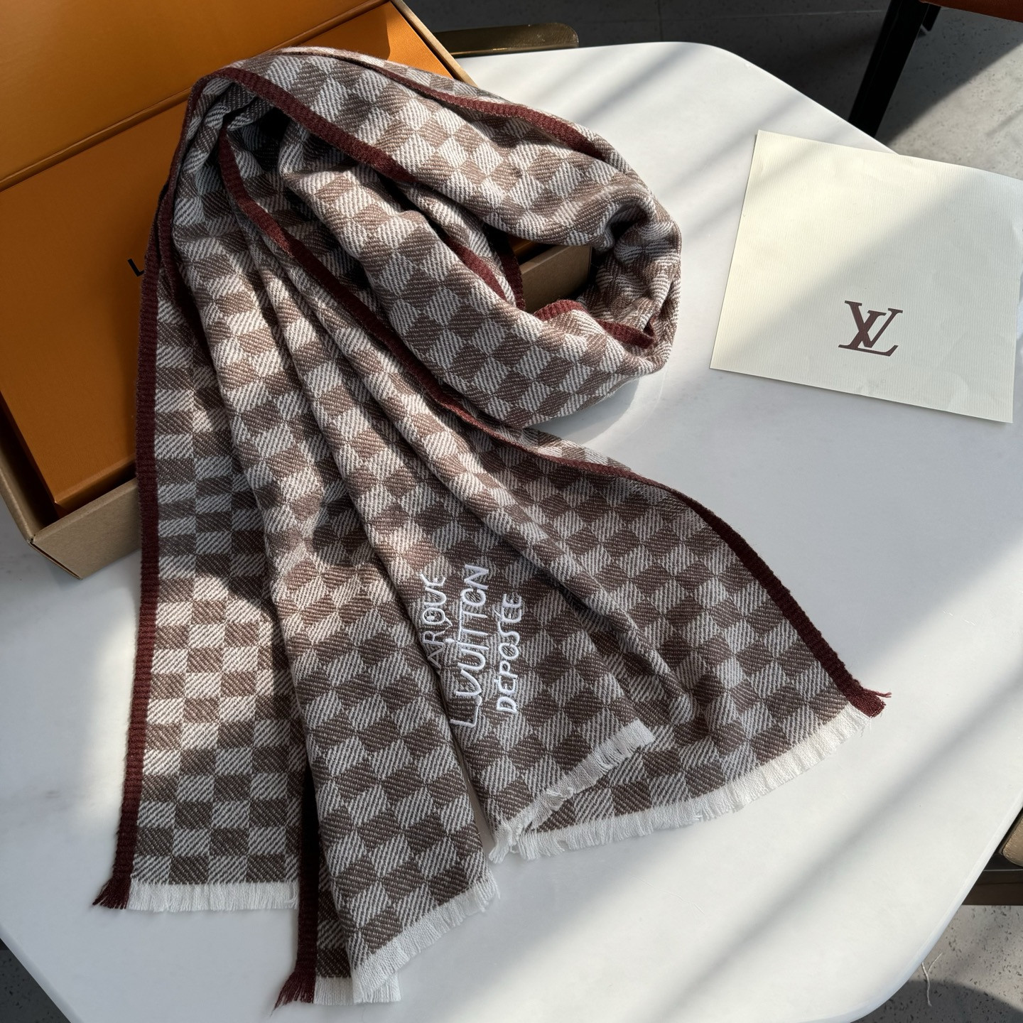 l0*is V*t0n check scarf 45x205cm