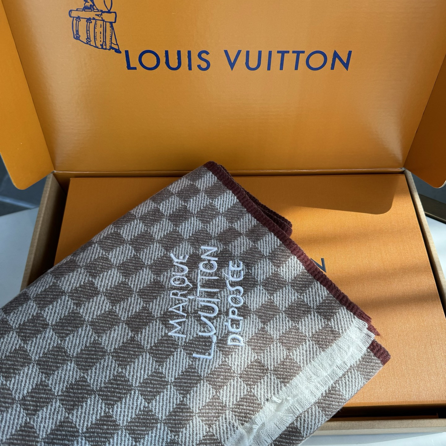 l0*is V*t0n check scarf 45x205cm