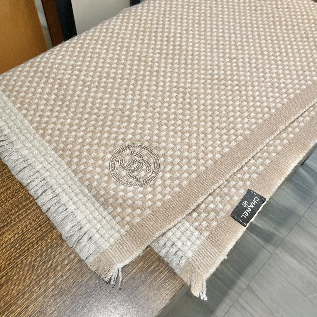 Ch*el scarf 35x200cm 100% wool