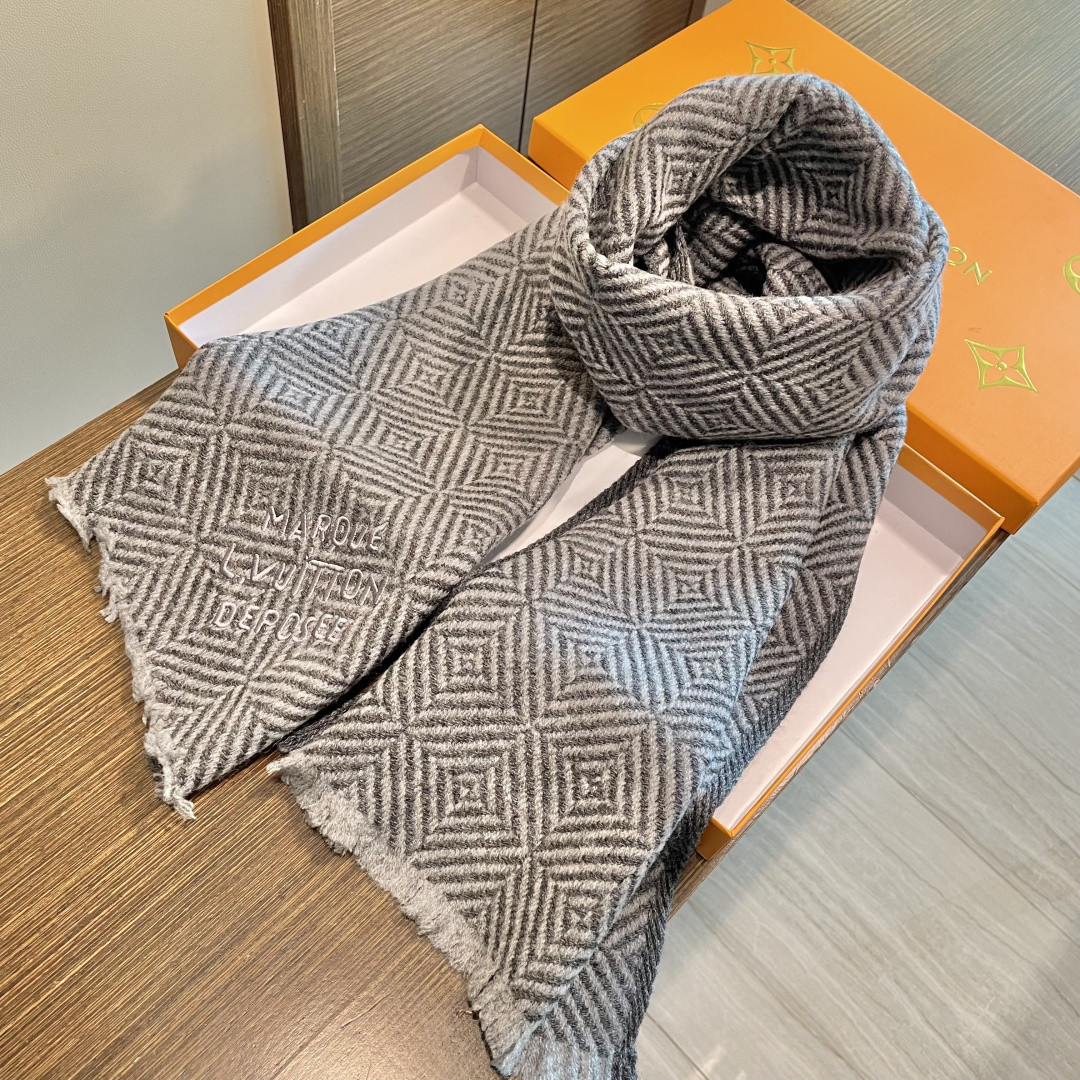 l0*is V*t0n scarf 35x200cm 100% cashmere