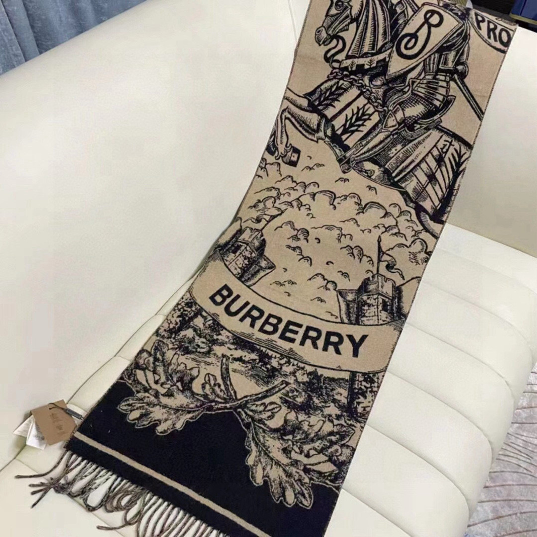 B**rry wide reversible ekd cashmere scarf 50x210cm