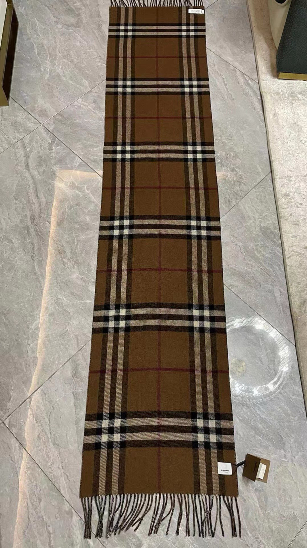 B**rry wide reversible ekd cashmere scarf 50x210cm