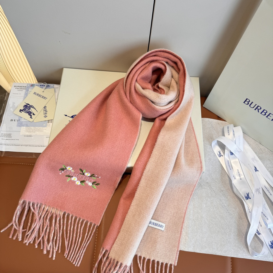 B**rry double-sided scarf 30x200cm 100% cashmere