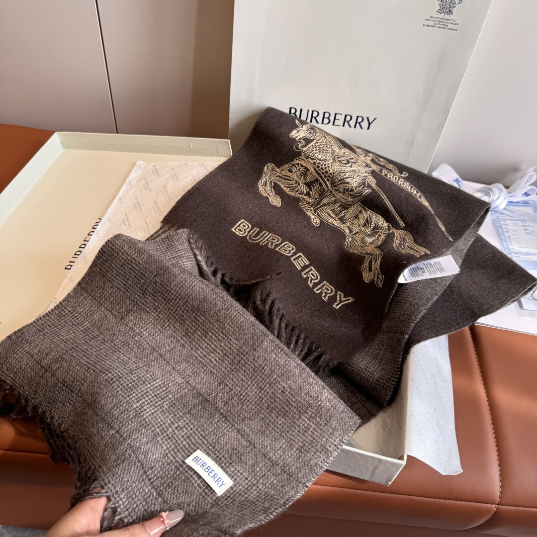 B**rry reversible ekd cashmere scarf 30x200cm 100% lambswool