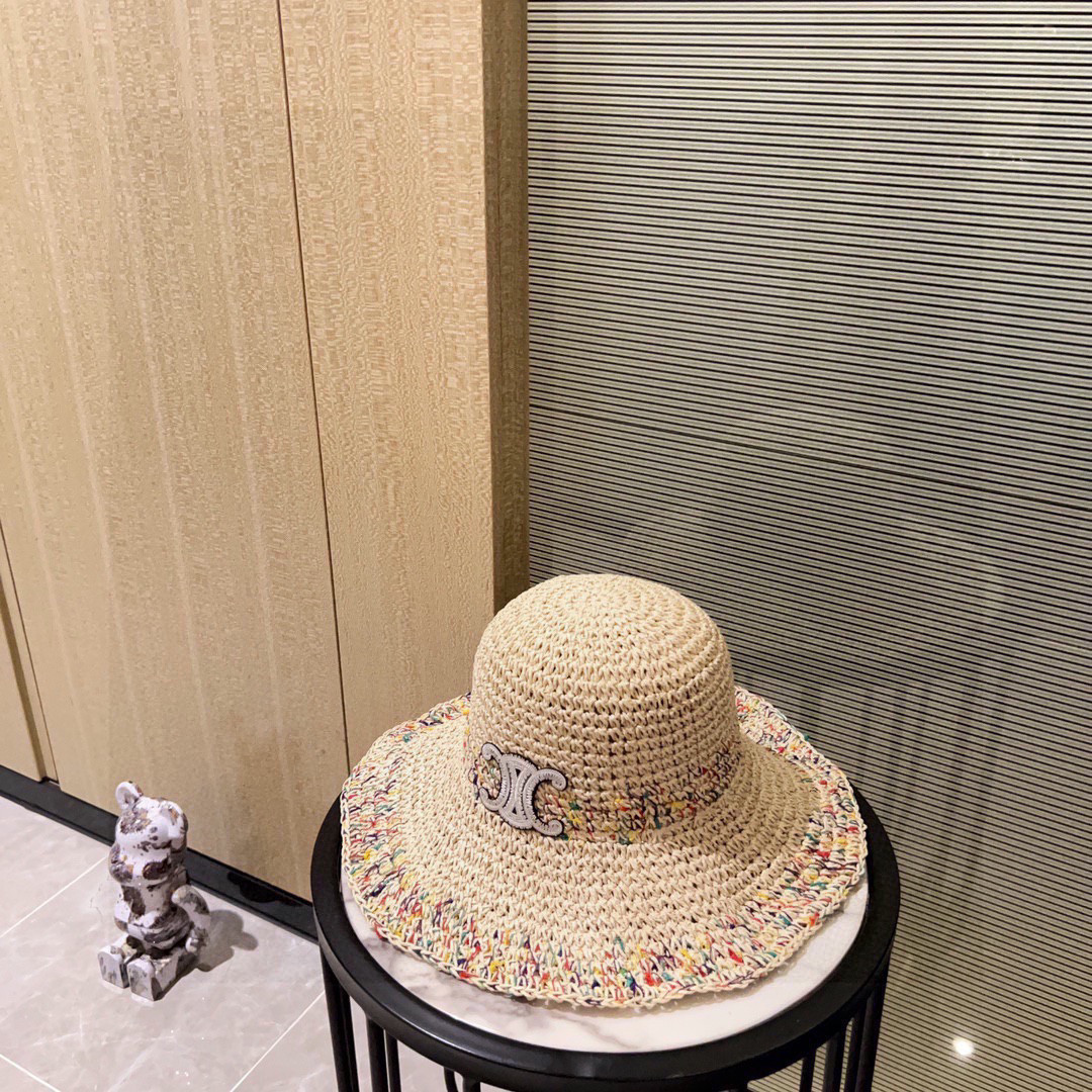 Ce**e crochet straw bucket hat