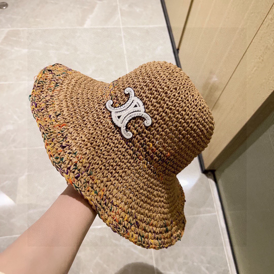 Ce**e crochet straw bucket hat
