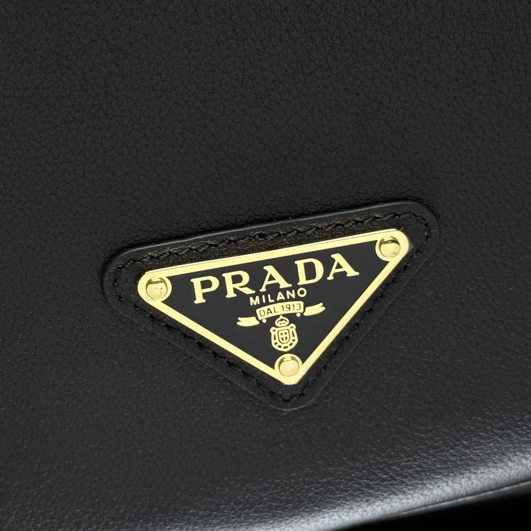 Pra*a demi-lune large leather shoulder bag 42x19.5x8.5cm