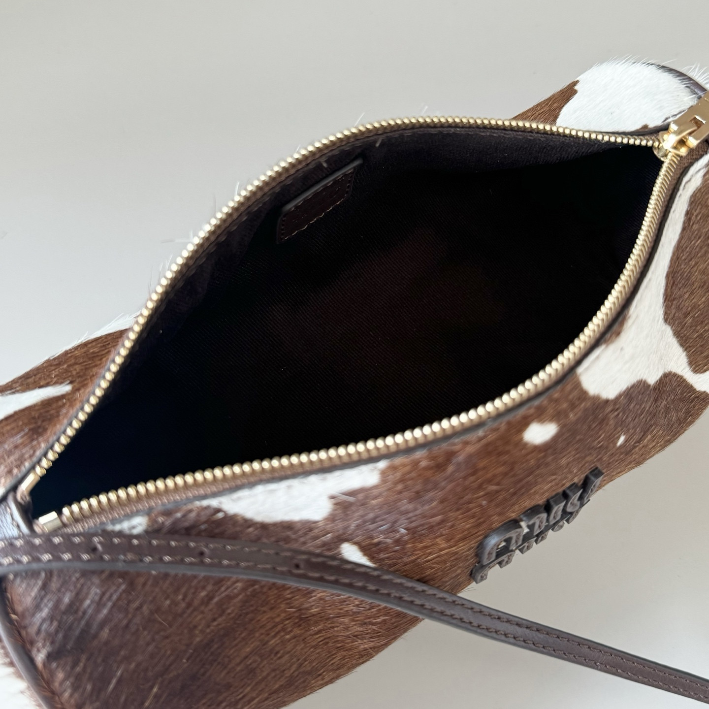M1v M1v printed leather pouch 9x22x9cm
