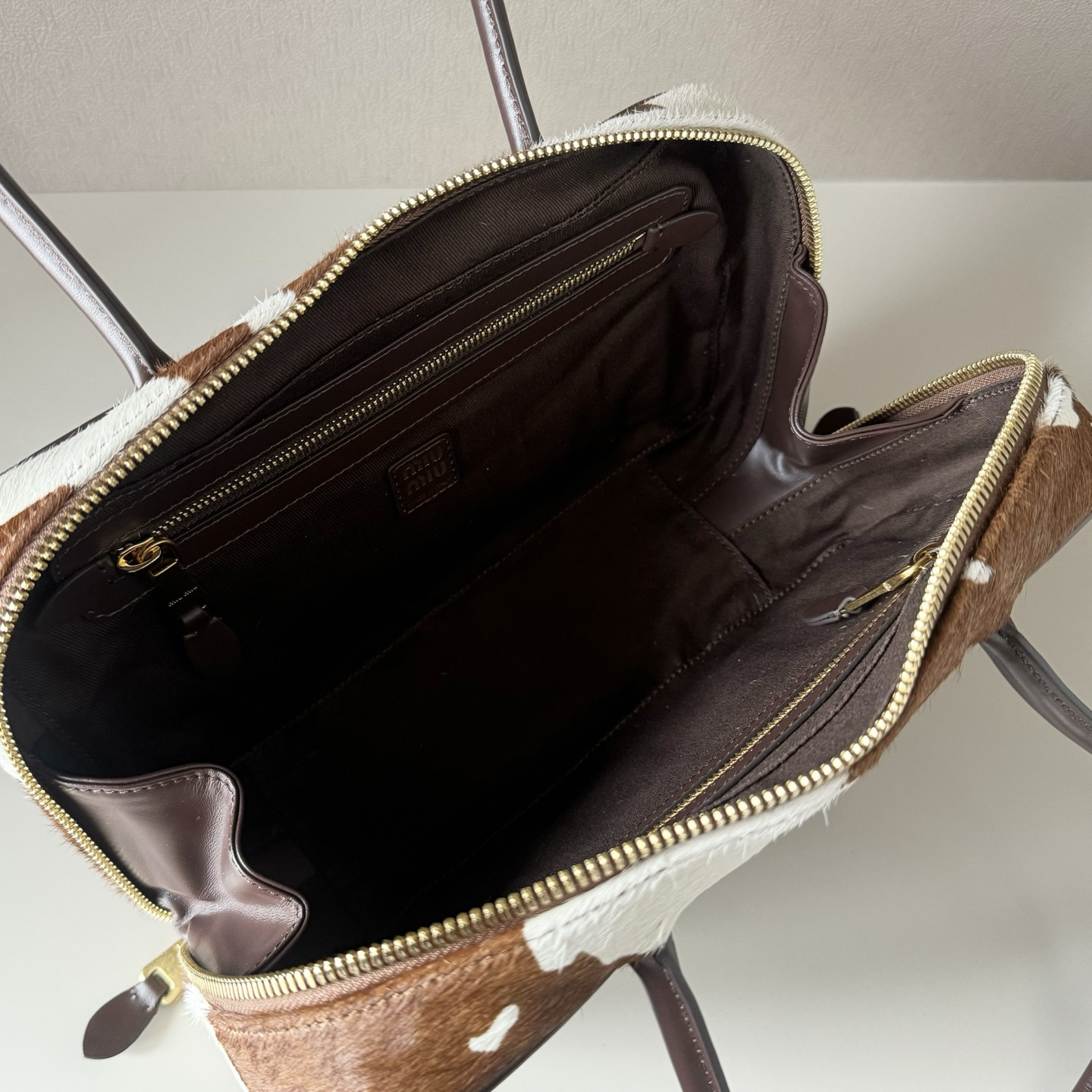 M1v M1v printed leather beau bag 17x30x8.5cm