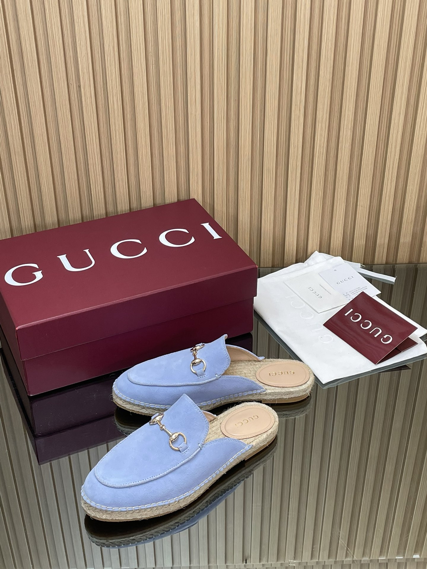 ua G*u*i espadrille mule with horsebit