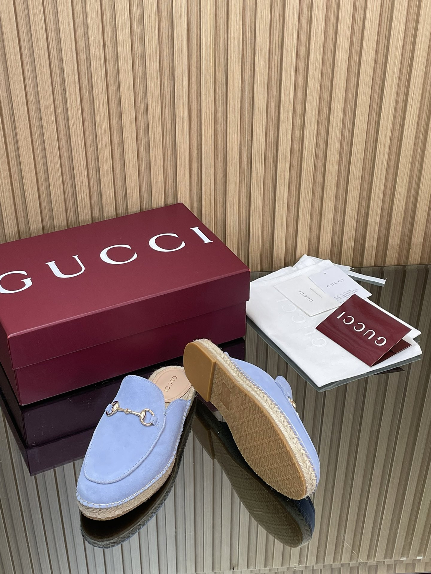 ua G*u*i espadrille mule with horsebit