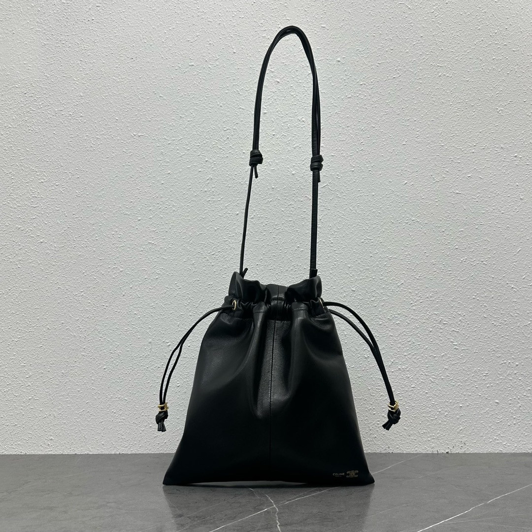 Ce**e small crystal pouch in lambskin 29x32x0.5cm