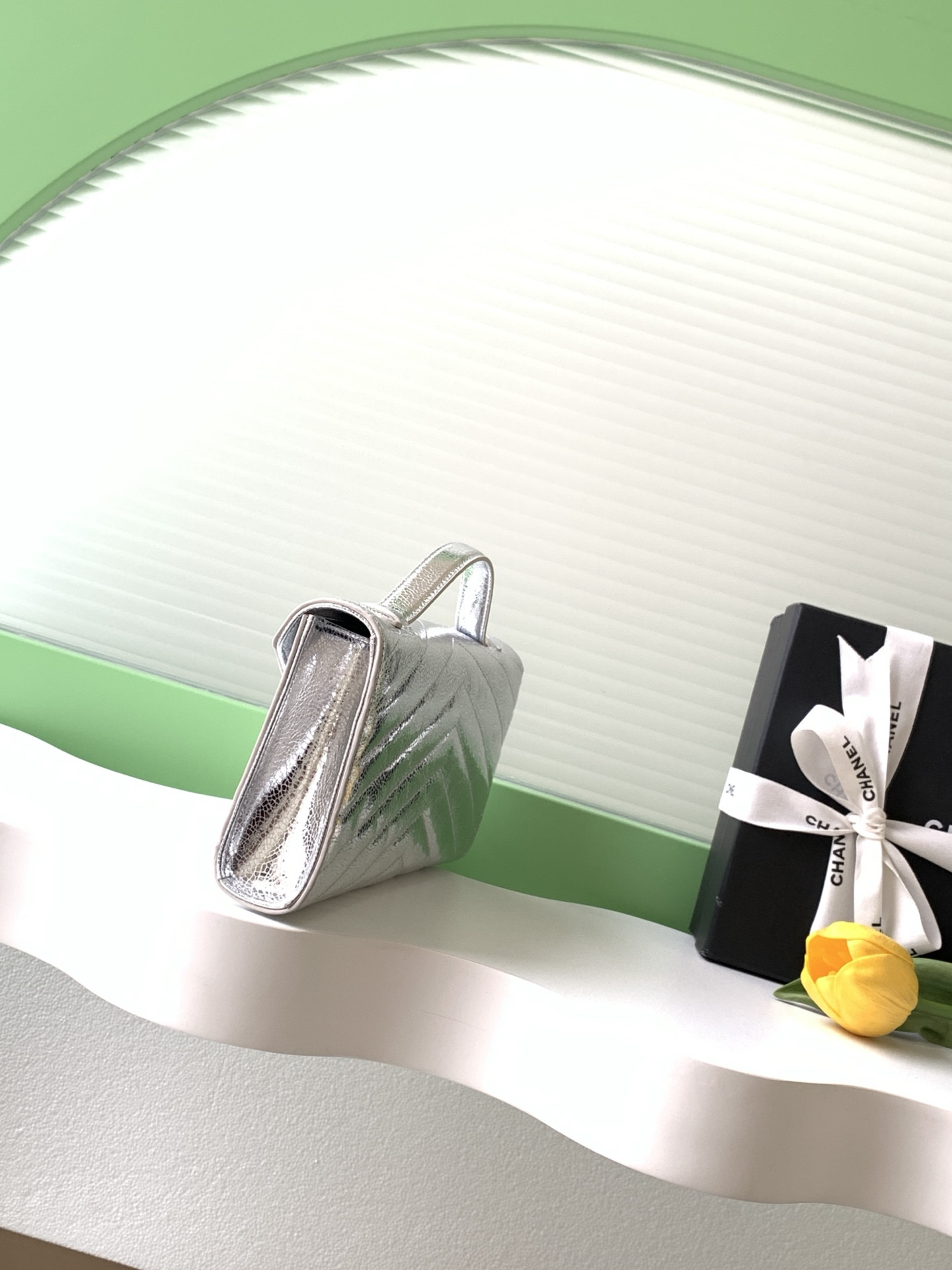 Ch*el holiday collection clutch 10x26x5cm