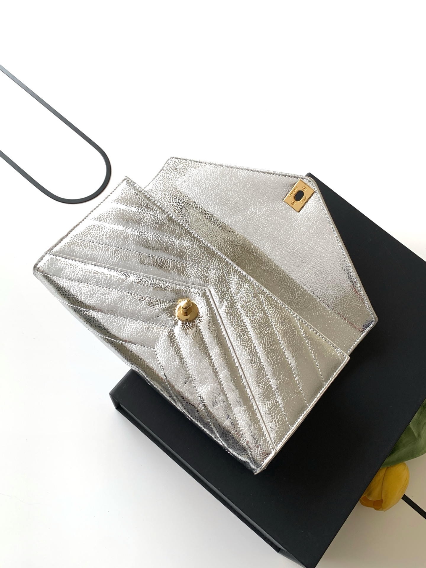 Ch*el holiday collection clutch 10x26x5cm
