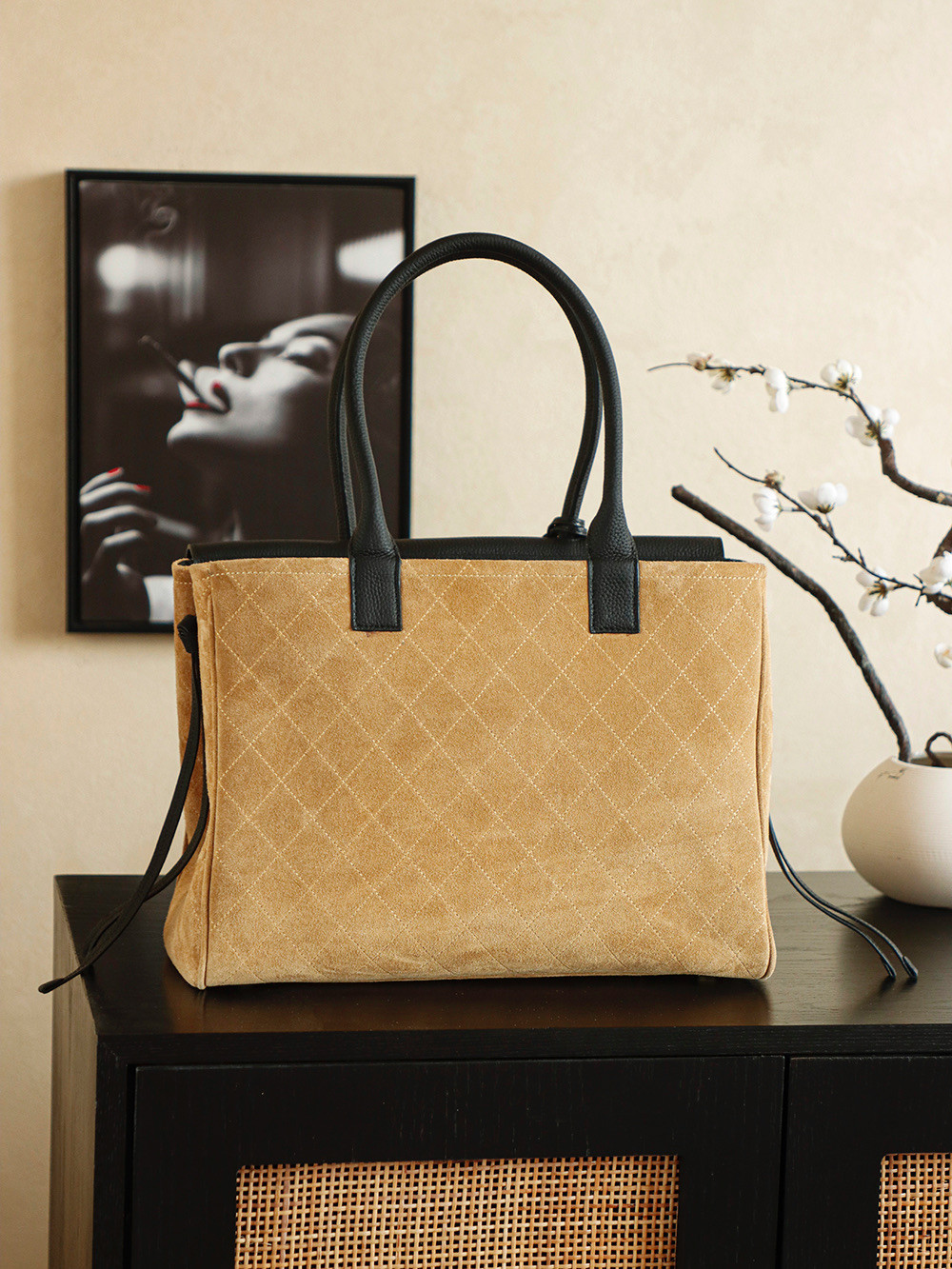 Ch*el boston bag 16x37x29cm