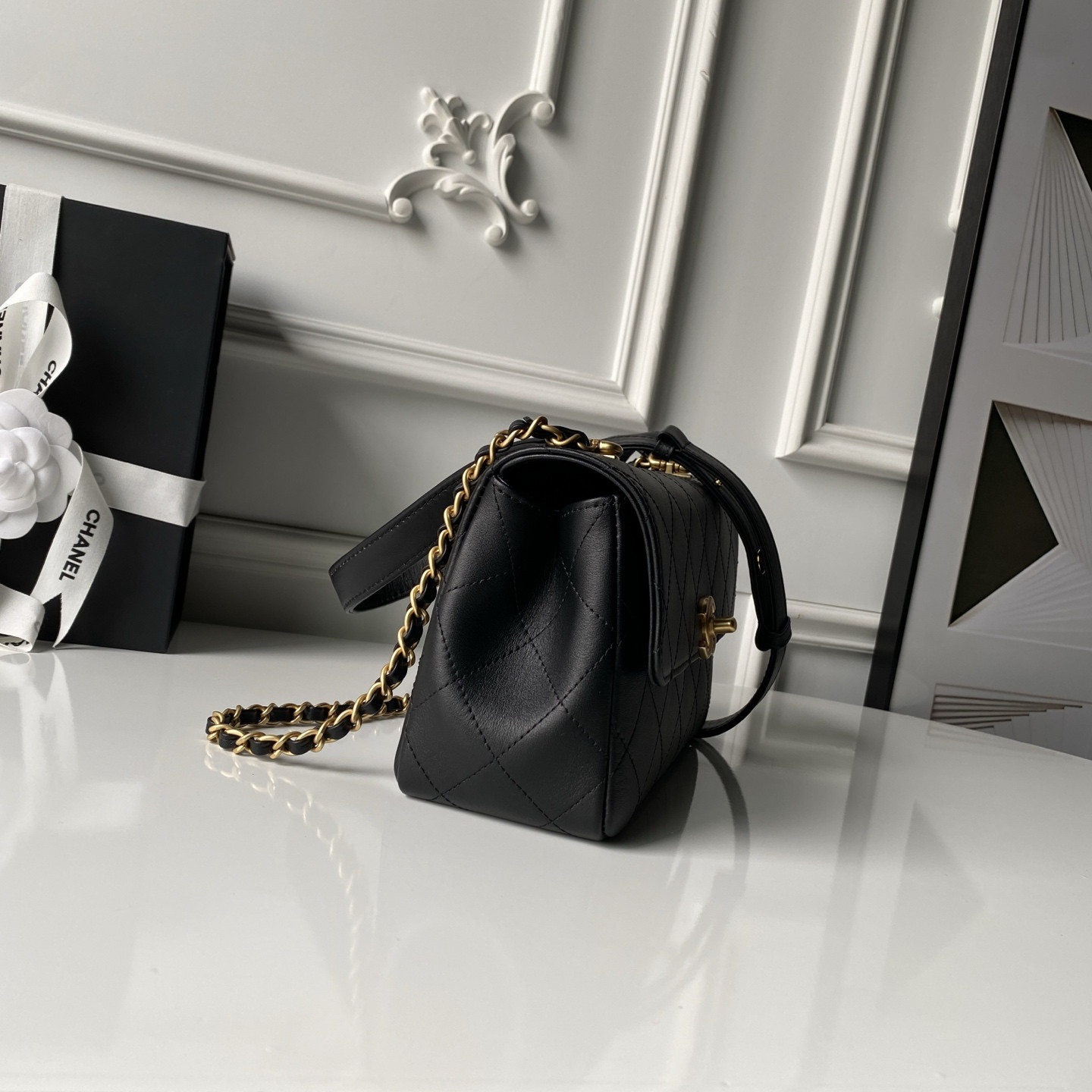 Ch*el flap bag 25x16x8cm
