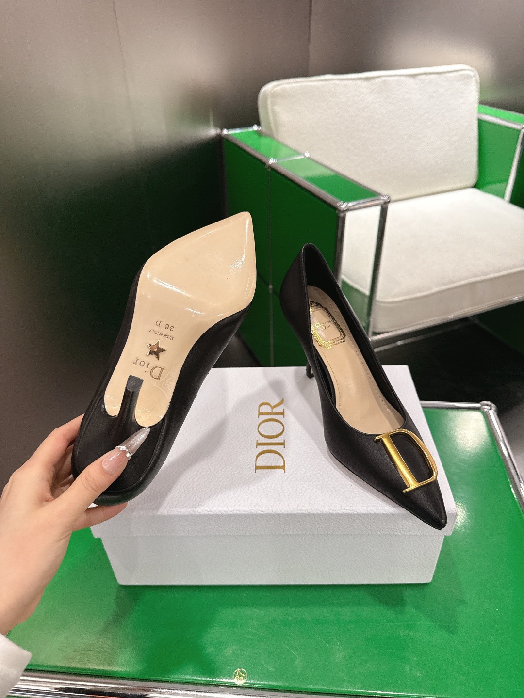 ua D*or initials pump 8.5cm heel