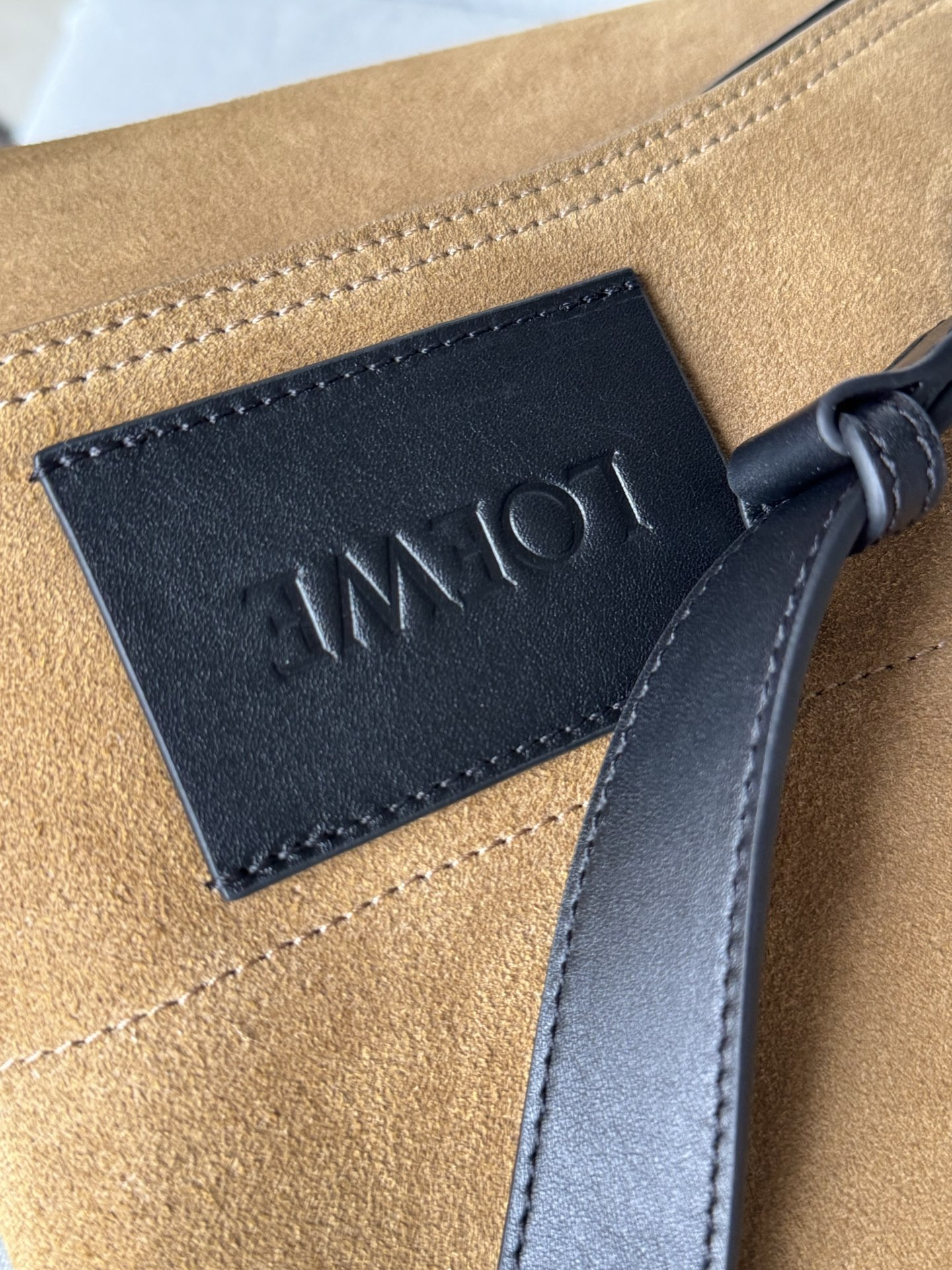 L0ew* bob folded tote in suede 47.5x38x9.5cm