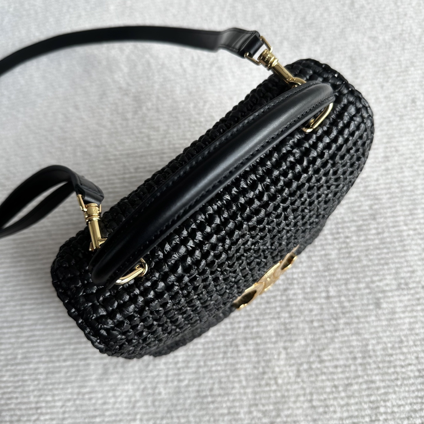 Ce**e teen nino plant-based material and cowhide leather handbags 20.5x13x8cm