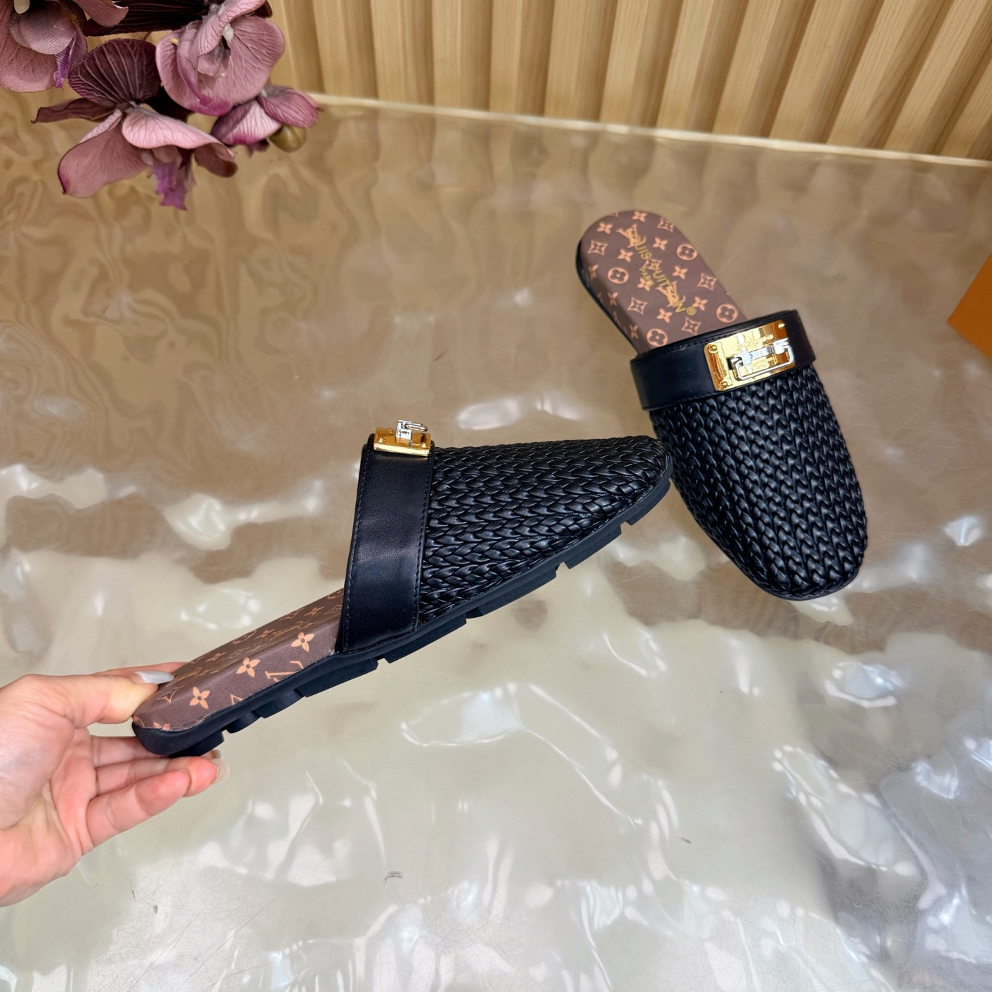 UA LV Haven Flat Open Back Mule