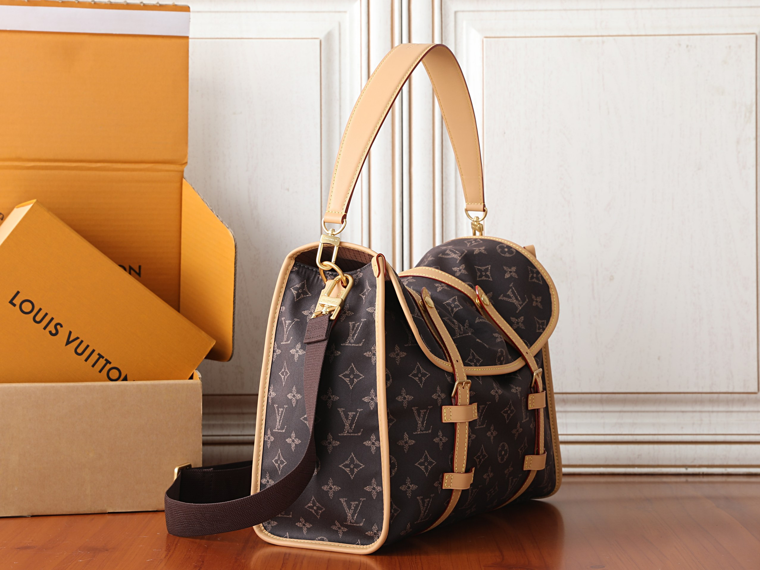 lv jet lag bag mm l0*is V*t0n silk tech m2a425 34.5x26x13cm